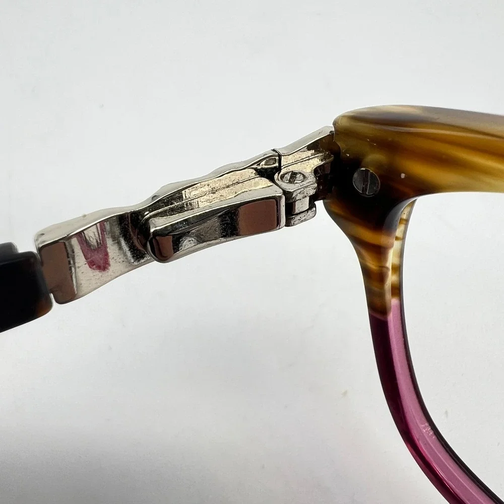 Ellen Tracy CV Dhaka Brown Pink Rhinestone 52mm 16 135 Women Eyeglass Frame Only